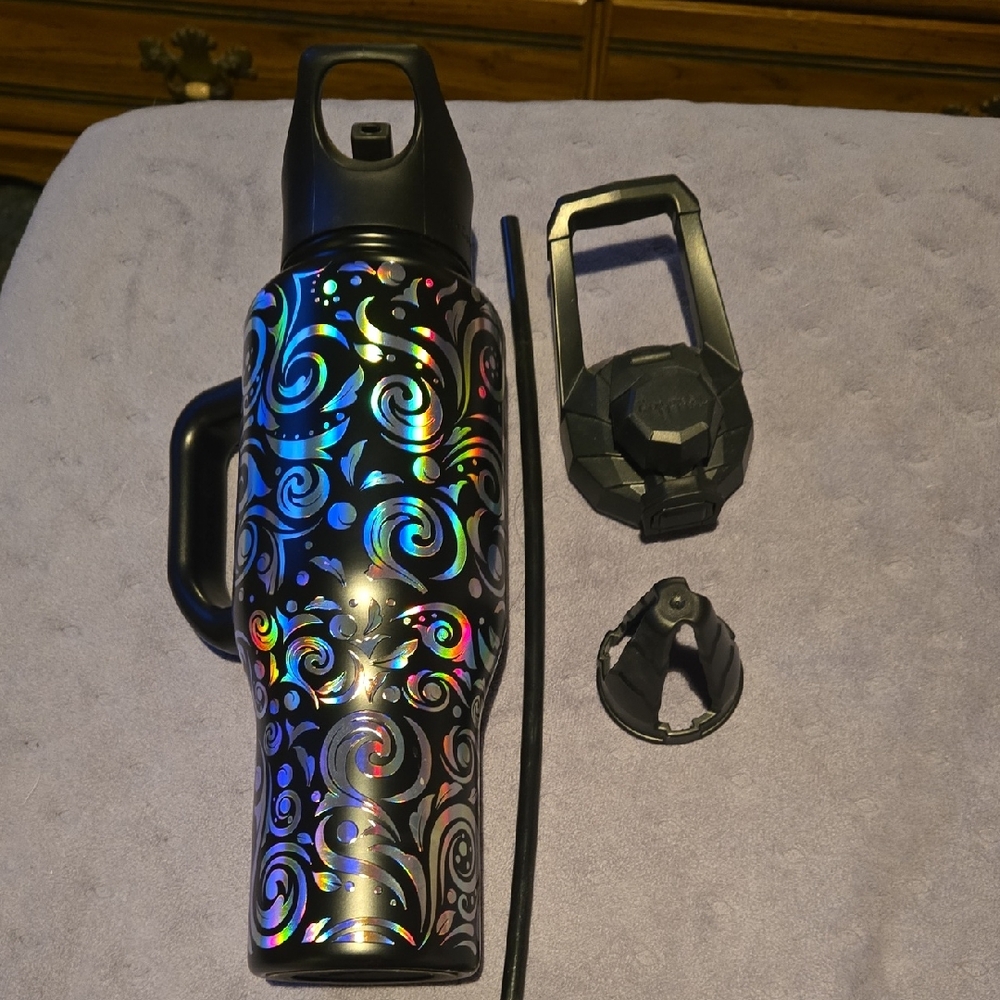 Colorful Swirl Insulated Water Bottle